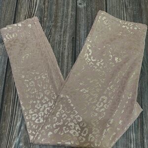 Zyia Active Gold Leopard Light N Tight Hi-Rise 7/8 24" Legging